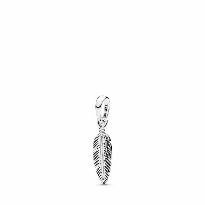 Pandora Spiritual Feather Pendant Ireland - Sterling Silver - 761390MRO